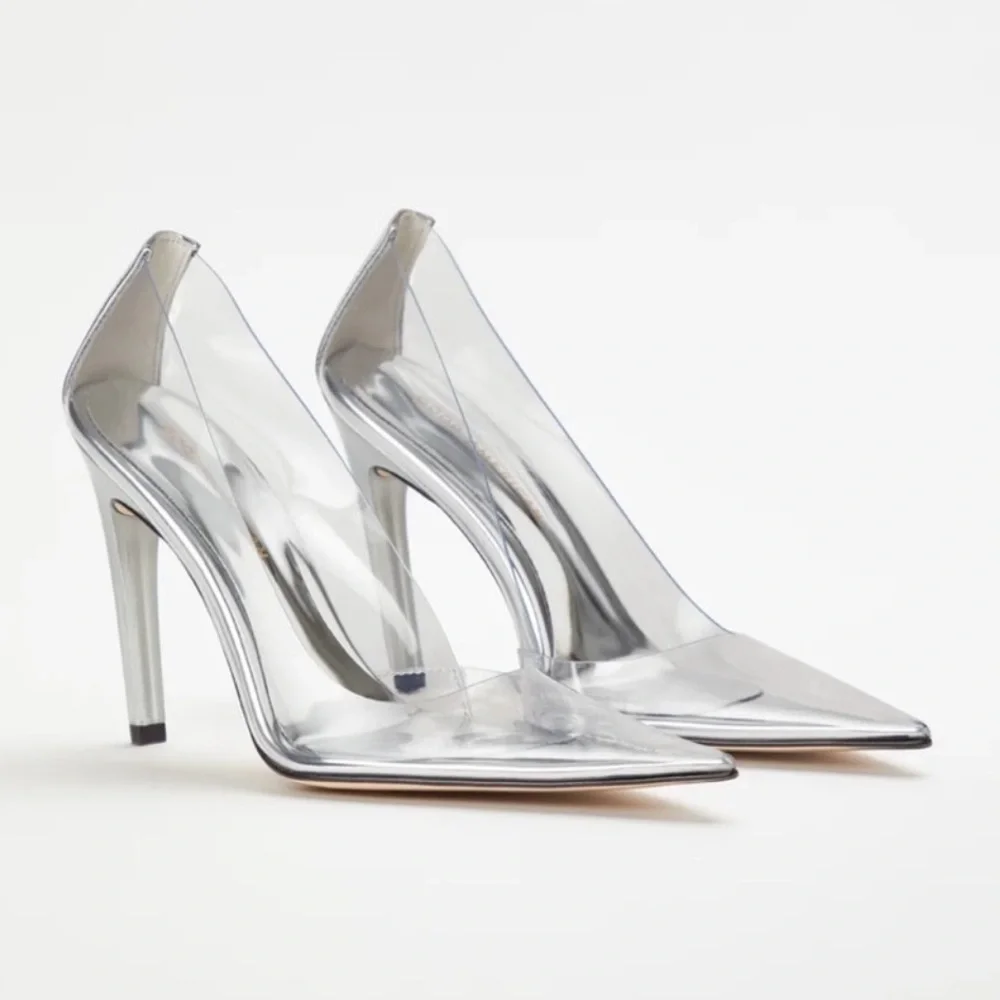 New In Box Good American Glass Cinder-F*cking-Rella Pump - Picture 1 of 14